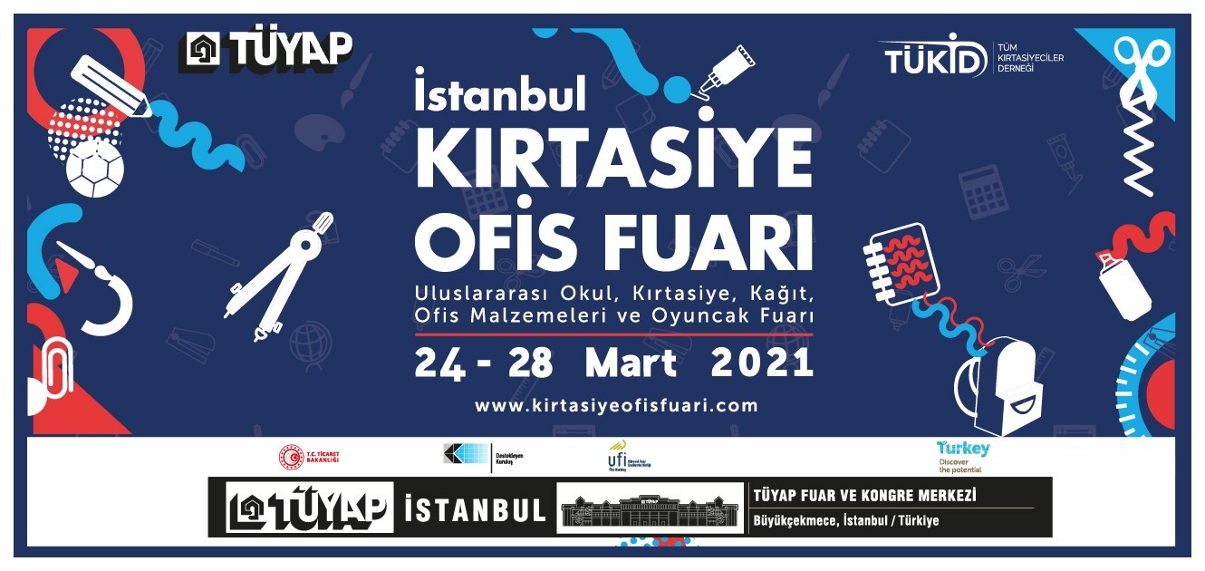 Uluslararası İstanbul Kırtasiye Ofis Fuarı 24-28 Mart 2021'de TÜYAP'TA